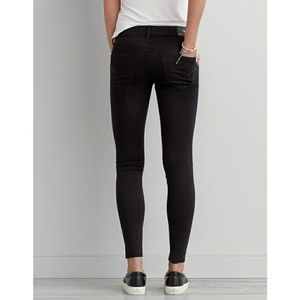 American Eagle Sateen X Onyx Black Jegging Jeans